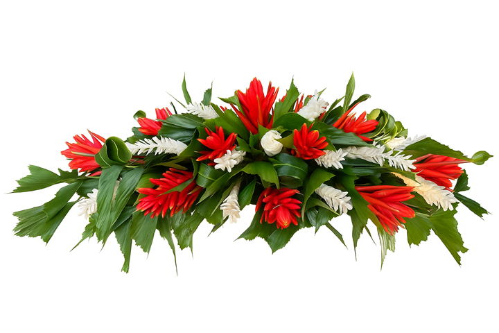 1. Casket spray 180k Banana Heliconia