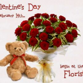 30 Red Roses & A Teddy Bear